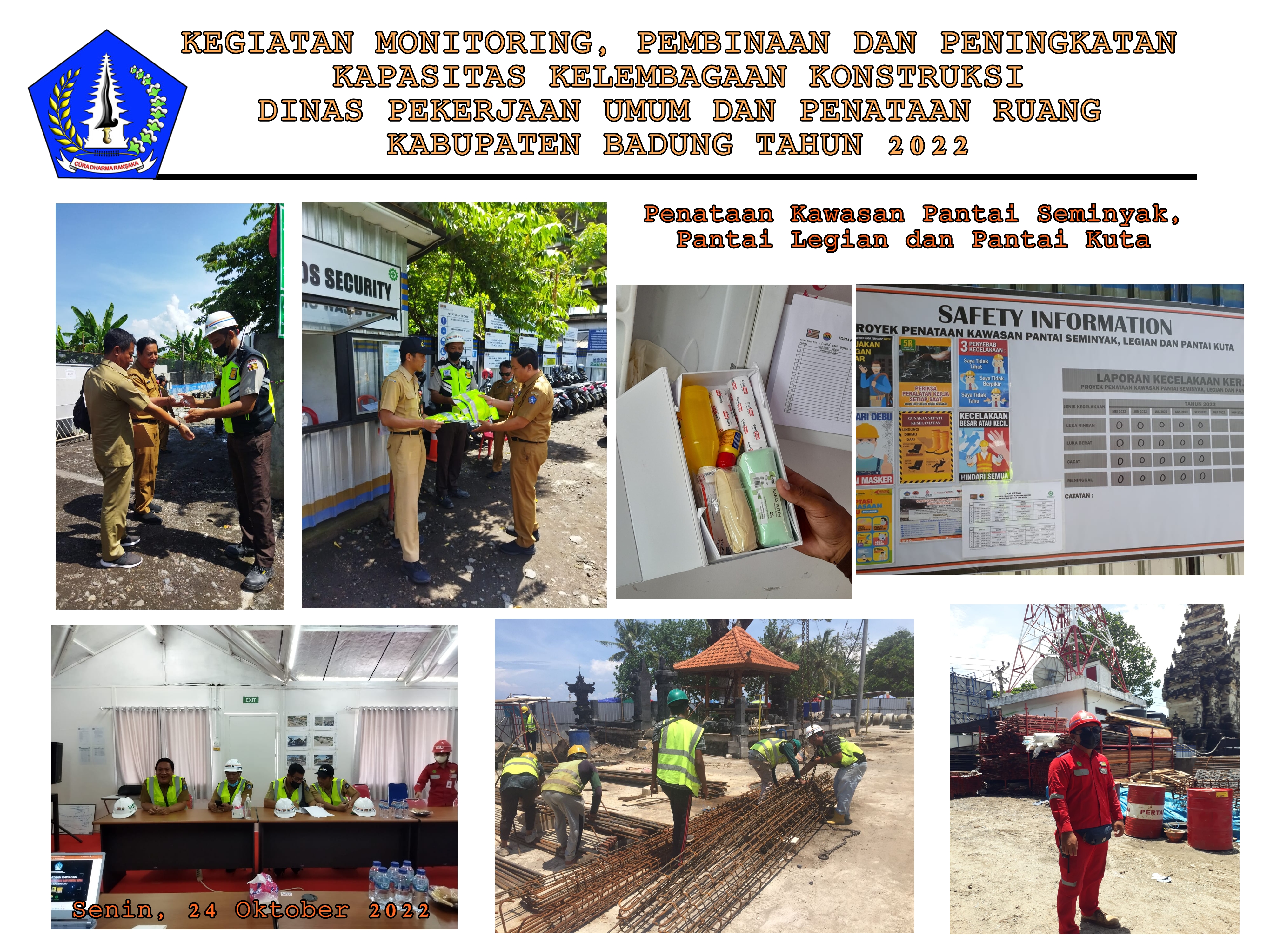 Monitoring K3 dikegiatan Penataan Kawasan Pantai SAMIGITA
